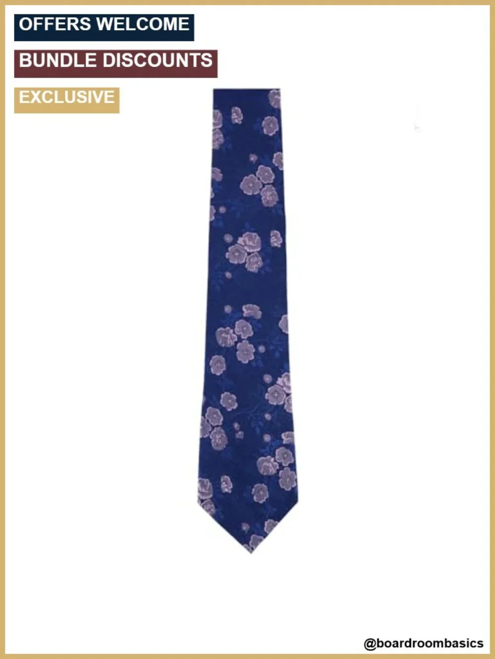 Silk Men's Novelty Necktie Classic Floral 57.5x3 in